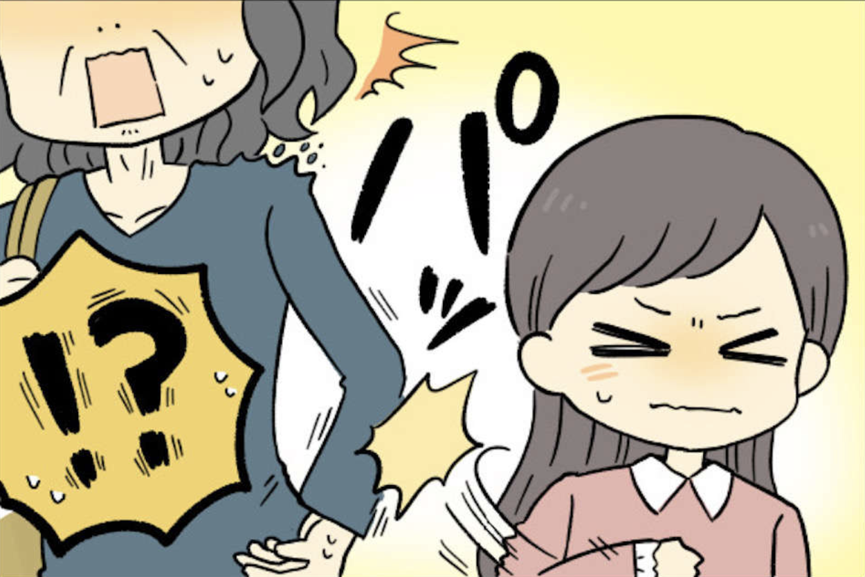 「あのね、ばぁば...」8歳孫の成長に感動。急に手を振りほどいて走っていったけど...【ショート漫画】