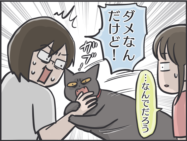 愛猫のお腹を撫でたいのに...娘に優しく、私に厳しい愛猫／フニャコ 触って良い場所3.PNG