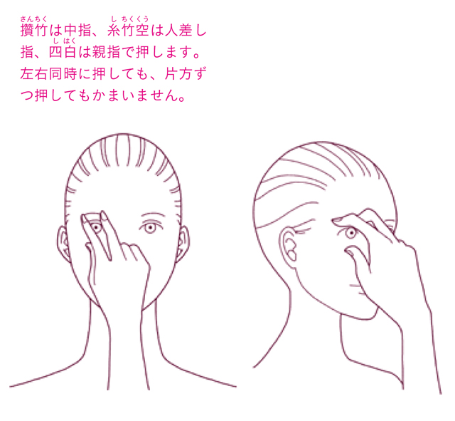 近視に効くツボ押しはこの５通り。目のまわりの血行を改善しましょう／「ツボ押し」で目の不調を解消 逕ｻ蜒柔逶ｮ縺ｮ繝・・繧・menotsubo_P33.jpg