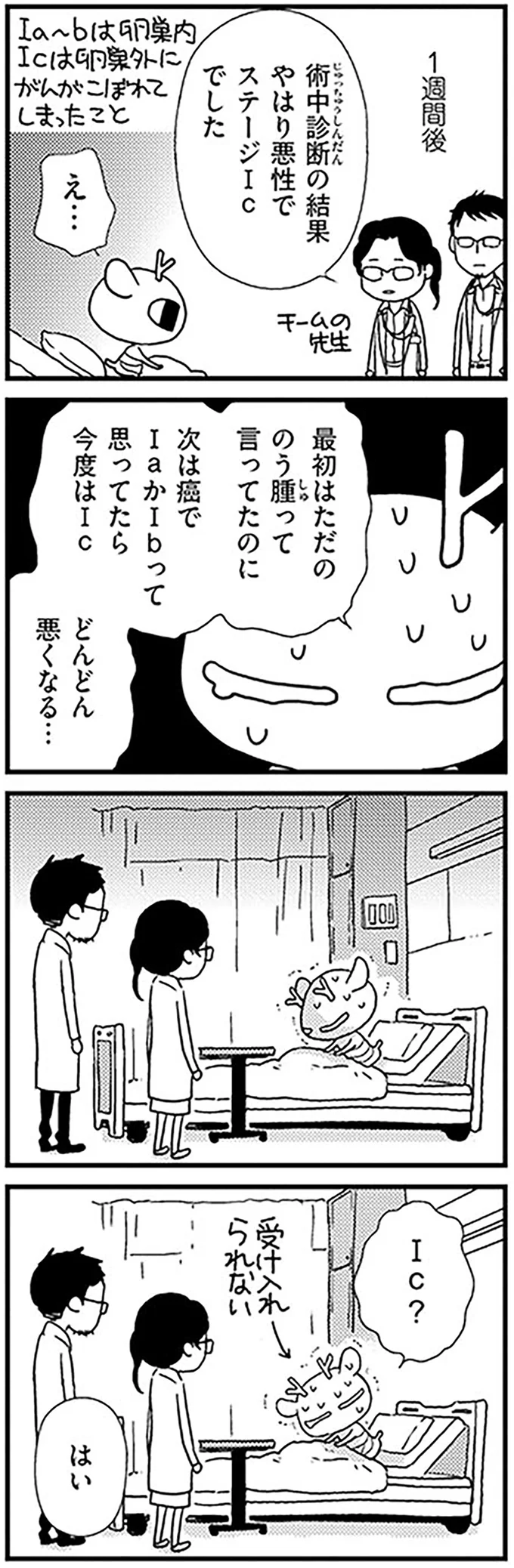 「どんどん悪くなる...」。思ったよりステージが悪かった卵巣がんの術中診断結果／元気になるシカ！  10-02.png