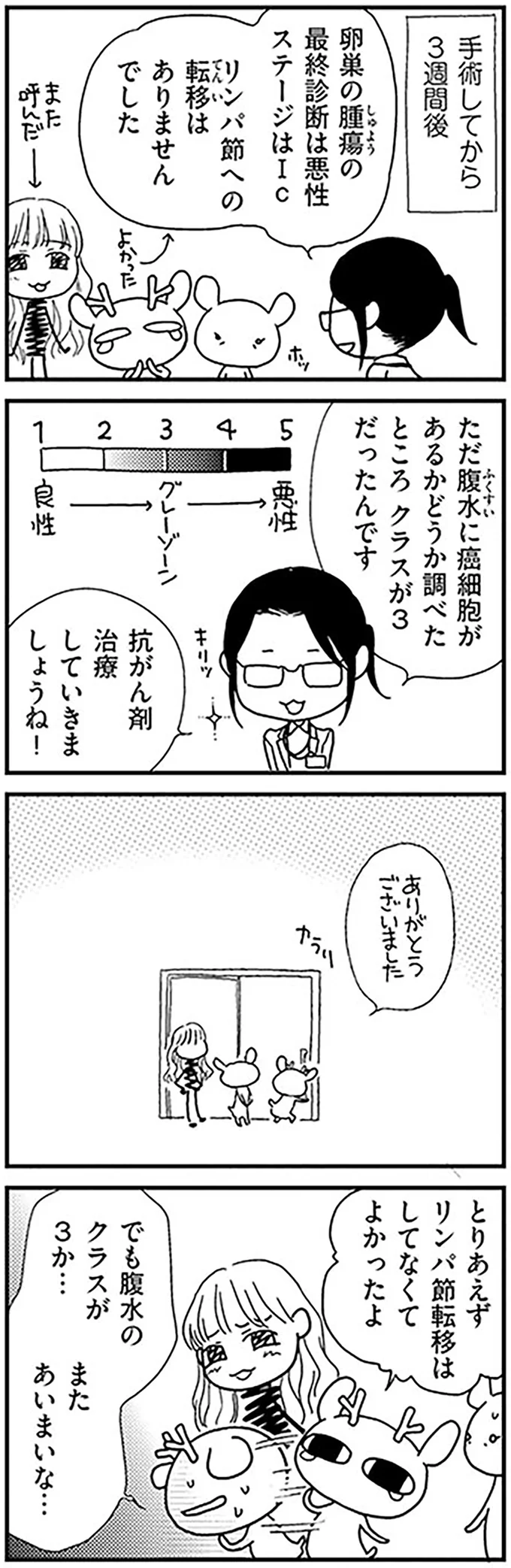 卵巣がん手術から3週間。初めて「大泣きした理由」は／元気になるシカ！  14-01.png