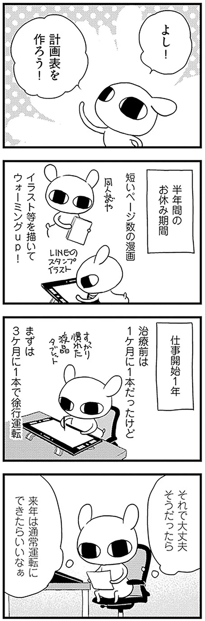 がんの治療で、仕事再開まで半年間は休み。その間に始めたこと／元気になるシカ！ 2 17-03.png