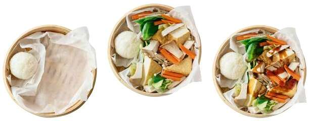 【ブームのせいろ蒸し】油を使わずヘルシー「厚揚げとチンゲン菜の中華蒸しごはん」のレシピ