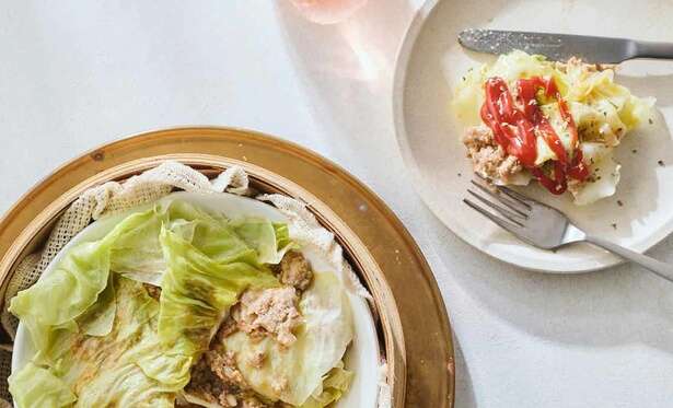 【いま「せいろ蒸し」が大人気】10分でできる！「巻かないロールキャベツ」のレシピ 14411307_615.jpg