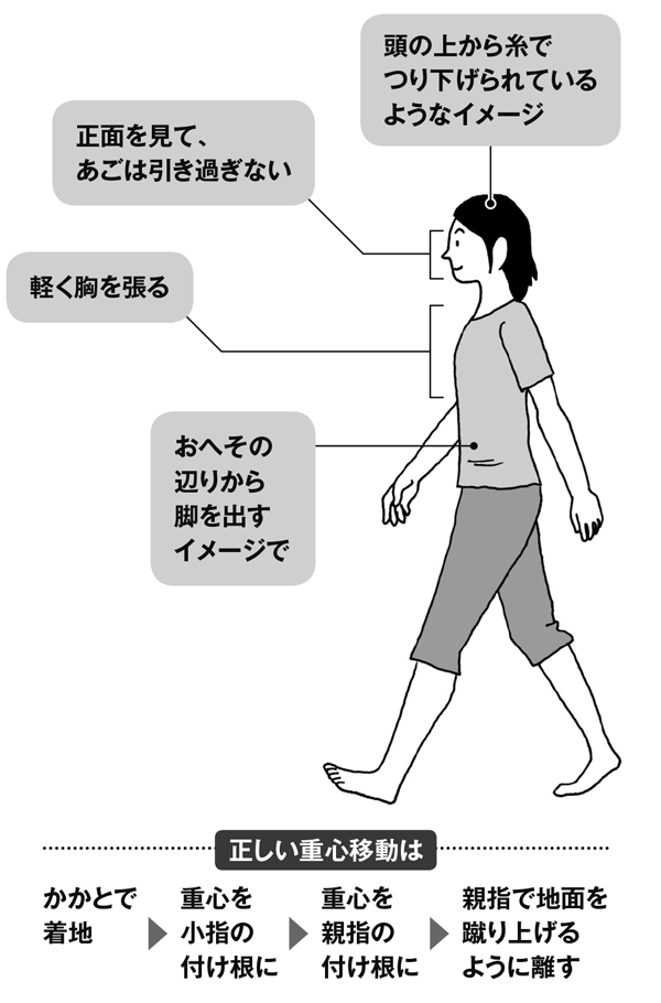 まずは歩き方から見直して！　外反母趾を悪化させない３つのポイント／ご存じですか？外反母趾（４） zu_gaihanboshi4-1.jpg