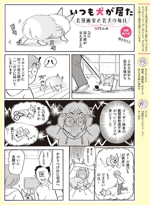 犬も人間も同じだった...!愛犬の脚が急に衰えてきてわかったこと【柴門ふみさん描きおろし「いつも犬が居た」】 2603_P078.jpg