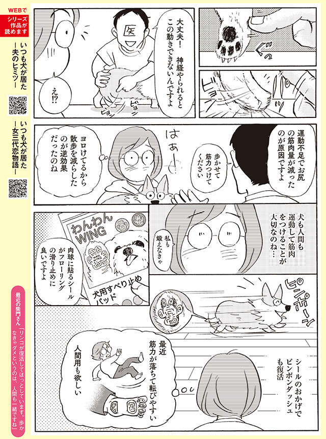 犬も人間も同じだった...!愛犬の脚が急に衰えてきてわかったこと【柴門ふみさん描きおろし「いつも犬が居た」】 2603_P079.jpg