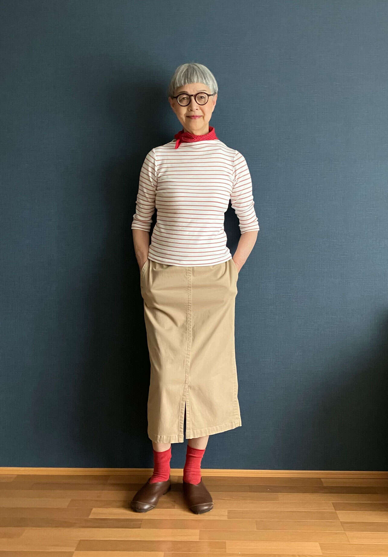 【60代からのおしゃれ】体型の変化も軽く受け入れて。お気に入りボーダーTシャツの着こなし 春9.jpg