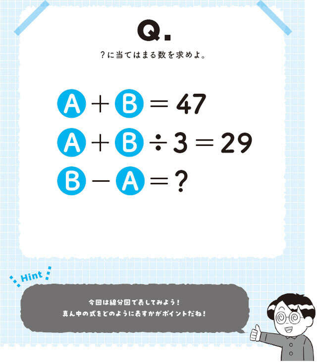 【大人の脳活】数式だけでゴリゴリ解くのはNG。小学生がやってのける、驚きの思考法 0401.jpg
