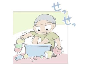 孫が散らかした家を大掃除！ 時計を見たら「まだ30分!?」／ハルとゲン