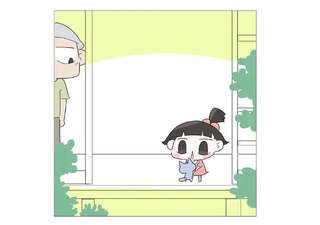 孫のおかげで猫へのトラウマ克服!? 子猫と少しだけ仲良くなれたおじい／ハルとゲン