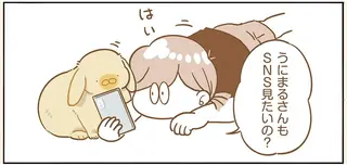うさぎの舌の意外な機能（？）。一緒にスマホを見ていたら...！／うちのうさぎは今日ものんびり