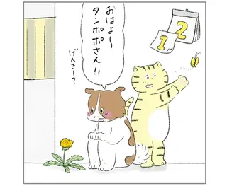「会いに来るからね」ポツンと咲くタンポポが寂しくないように毎日会いに行ったふたり／元ノラ猫と元保護犬、ふたりは親友