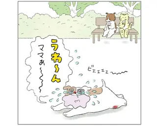 公園でママに甘える子を見たふたり。しぼんだ気持ちで家に帰ったけれど笑顔になったのは...／元ノラ猫と元保護犬、ふたりは親友