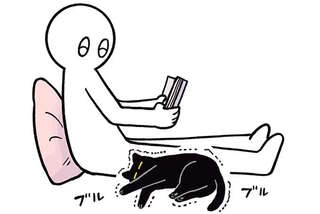 死ぬほどビビった！ ニューンと伸びをした黒猫があまりにも長すぎて／黒猫ろんと暮らしたら