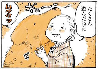 泥んこゴールデンレトリバーを見かけた女性。おばあちゃんの着物を心配したけれど...!?／姫ばあちゃんとナイト2