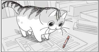 愛猫の一部始終を飼い主が目撃⁉ 机の上のペンがたびたび消失する件／夜は猫といっしょ7