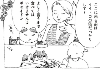 妙に行儀がいい保護猫。ひょっとして前はイイトコの...？／野良猫ごんた、家猫になる