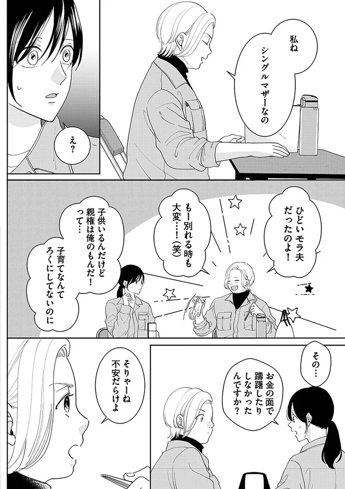 モラハラ夫と女性部下の親密さにモヤモヤする妻。夫に探りを入れたら...／やっと離婚できる 56.png