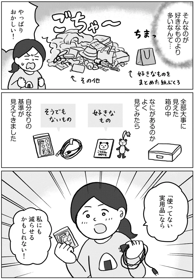 ものを集めすぎ女子が片付けにトライ。「これなら減らせる」と気づいたものとは／みるみる部屋が片付きました 13276400.webp