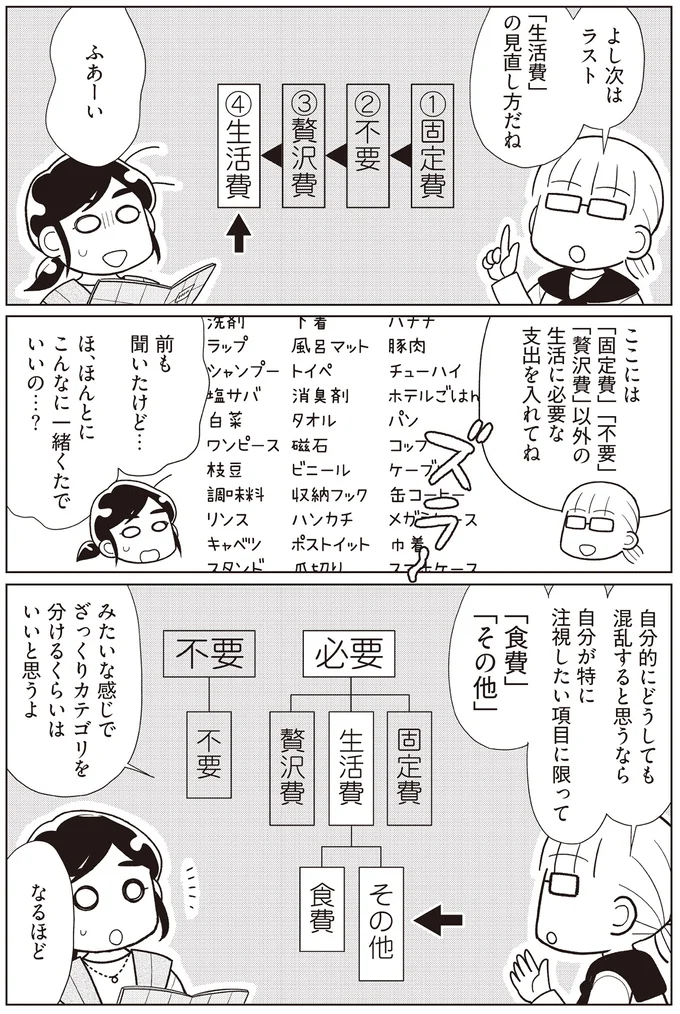 生活費の見直しは、「生活を変えずに金額を減らせるもの」をチェック！／貯金ゼロから「貯められる人」になりました 14065009.webp