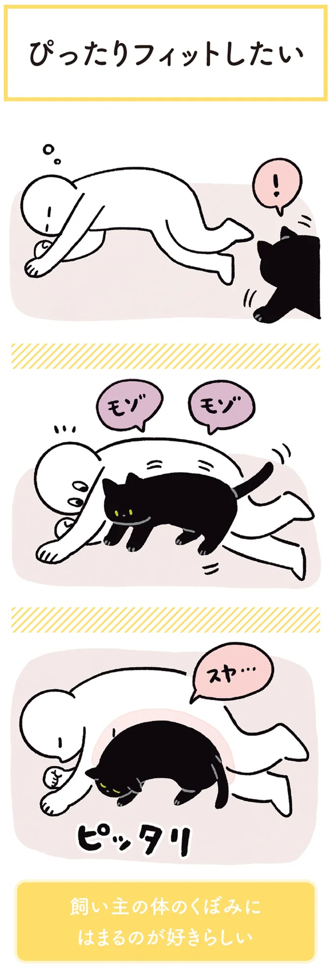 なぜ猫ははまりたがるのか。飼い主が寝ていると.../黒猫ろんと暮らしたら3 14218873.webp