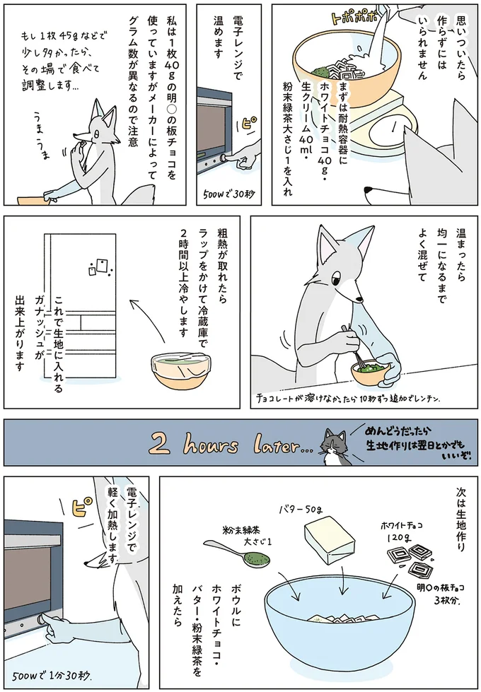 お茶の渋みや苦みを深くたっぷり堪能！ 緑茶のフォンダンショコラ／眠れぬ夜はケーキを焼いて4 14700023.webp