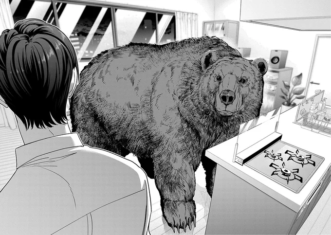 現実か？マニュアルの斜め上を行く「自宅で熊と遭遇」／くまぐらし 14842803.webp