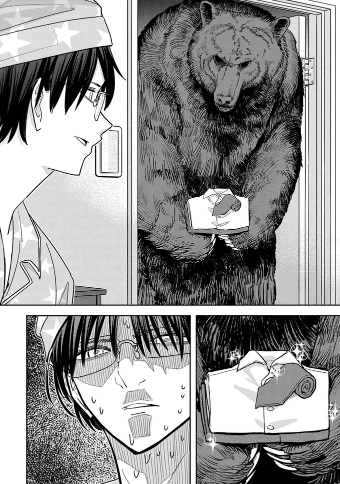 アイロンがかかったシャツとうまそうな朝食。熊のもてなしは完璧!?／くまぐらし 14842945.webp