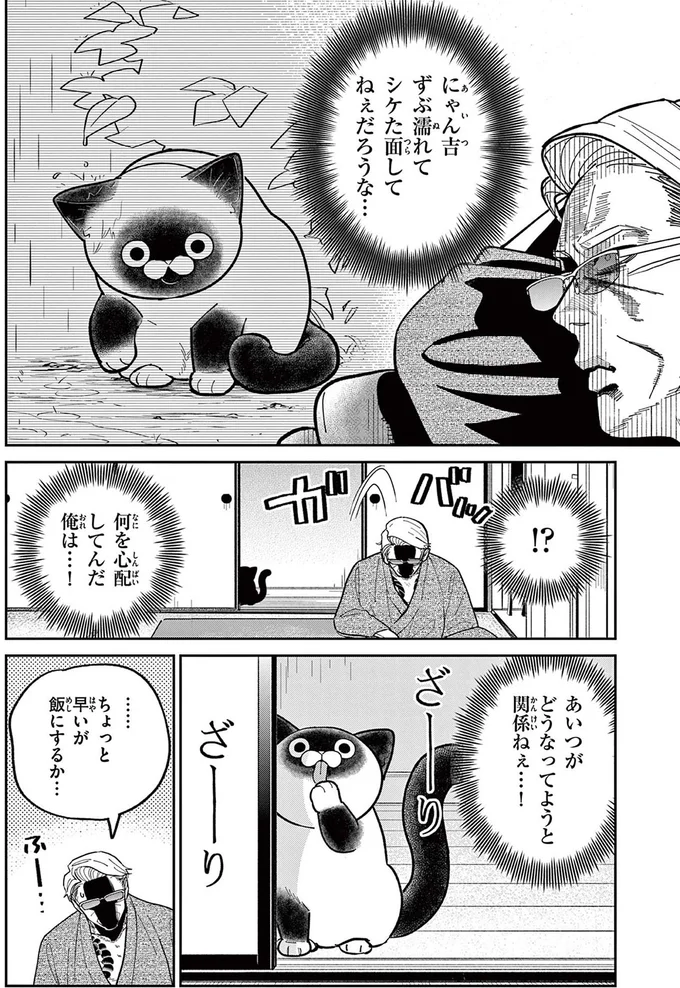 「まさか凍えてるんじゃ...」雨の日に姿を見せない野良猫を心配していたら...え？／オヤジとにゃん吉 16212243.webp