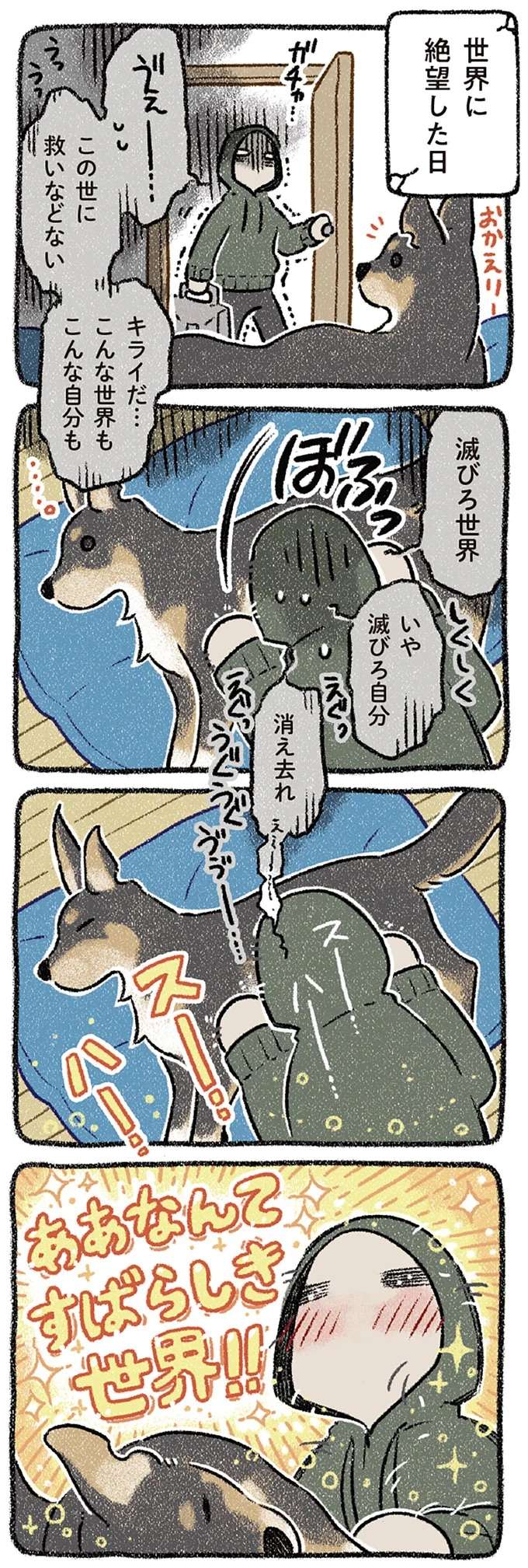 どうしようもなく落ち込んだ日。でも犬がいてくれたら...こうなる／ドベとノラ2 dobetonora13_2.jpeg