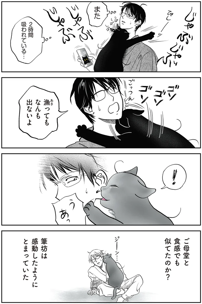 「2時間吸われている...」飼い主の首を吸い続ける猫。突然動きが止まった理由は...ジーン／筆坊日記 15072444.webp