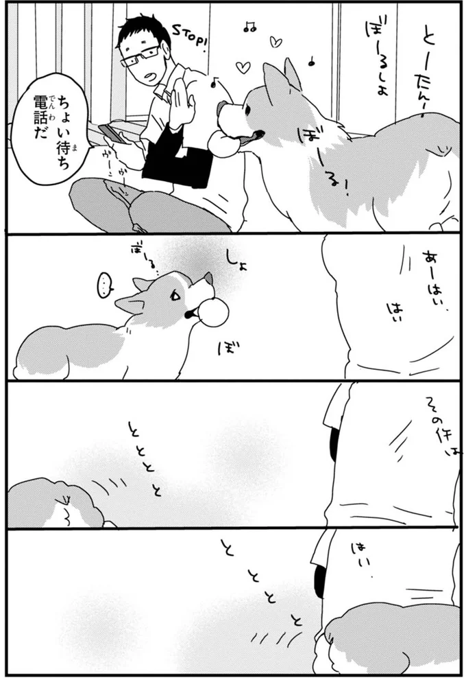 「お手したらくれる？」ワンコのリアクション。いつものと大好物でここまで変わる!?／あしょんでよッ ～うちの犬ログ～1 15481286.webp