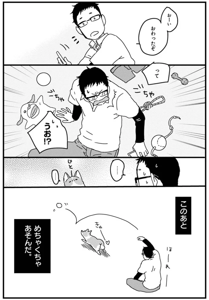 「お手したらくれる？」ワンコのリアクション。いつものと大好物でここまで変わる!?／あしょんでよッ ～うちの犬ログ～1 15481294.webp