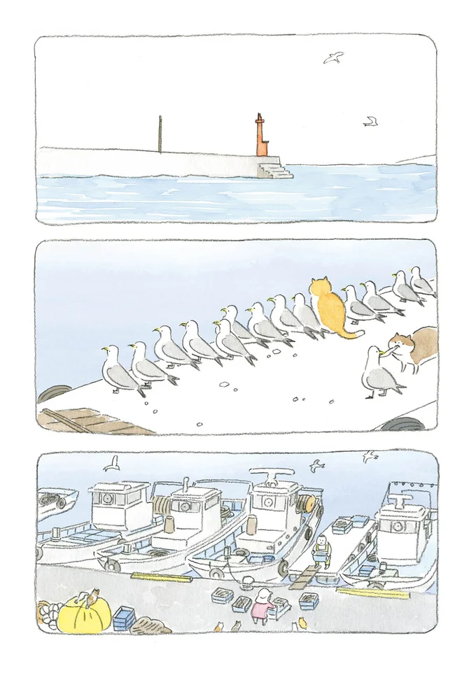 港にも町にも路地裏にも！ ねこの町の穏やかな日常／ねことじいちゃん 15559670.webp