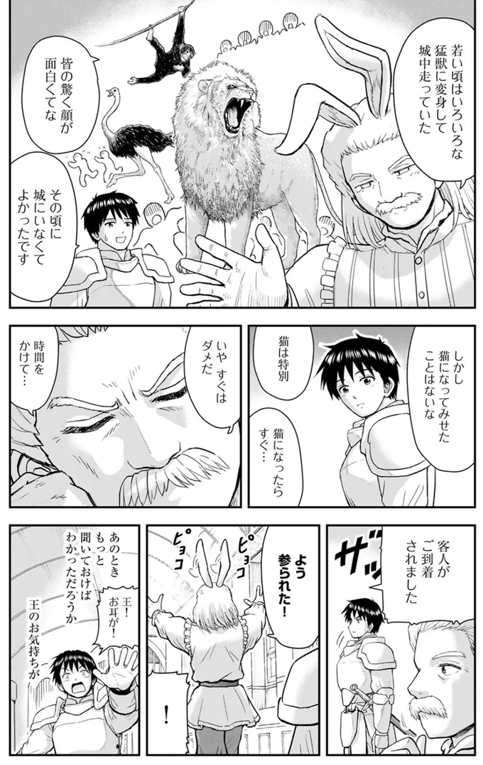 城内に突然現れた白い猫。その正体は「猫になりたい」が口癖だった王様!?／王が猫になった 15718871.webp