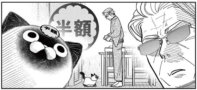 野良猫が戦闘モードに！ 猫の額についたシールをはがすために悪戦苦闘／オヤジとにゃん吉