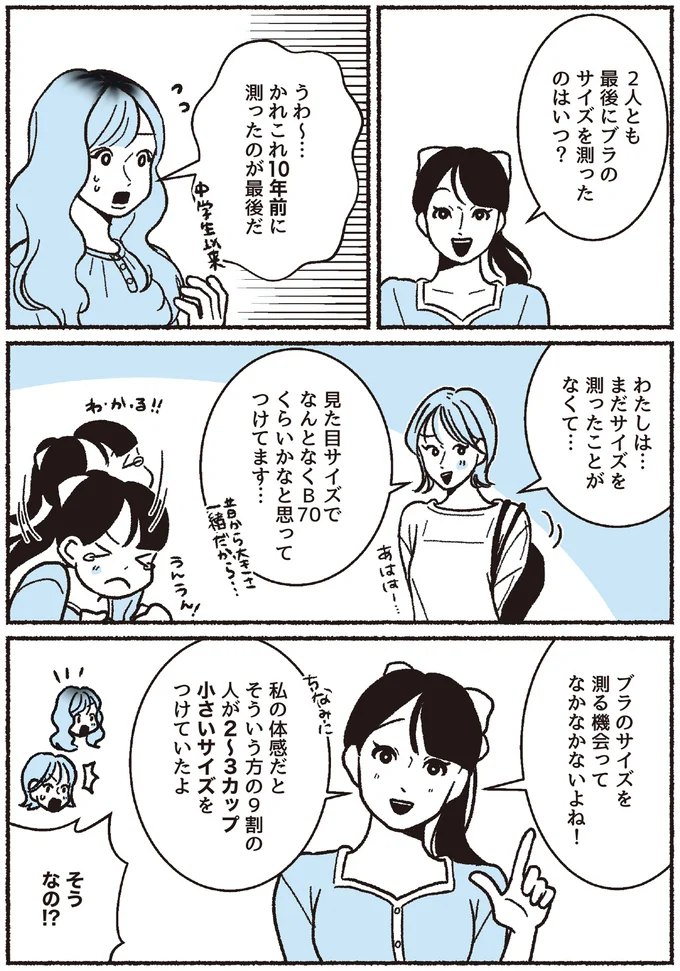ブラのサイズあるある。9割の人が2～3カップ小さいサイズをつけている!?／悪いのはスタイルじゃなくて下着でした 16393835.webp