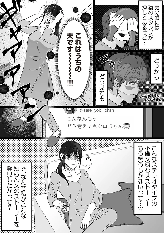 写ってるじゃん、バカなの？ 夫の浮気がバレたのは愛人のSNSから／私、「サレ妻予備軍」になりました。 16440594.webp