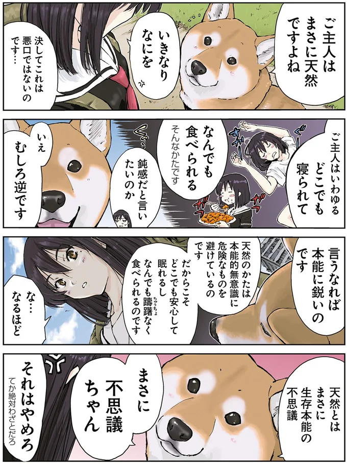 「天然の人」について考えた柴犬。「決してこれは悪口ではない」ってホントに？ ／世界の終わりに柴犬と 2.png