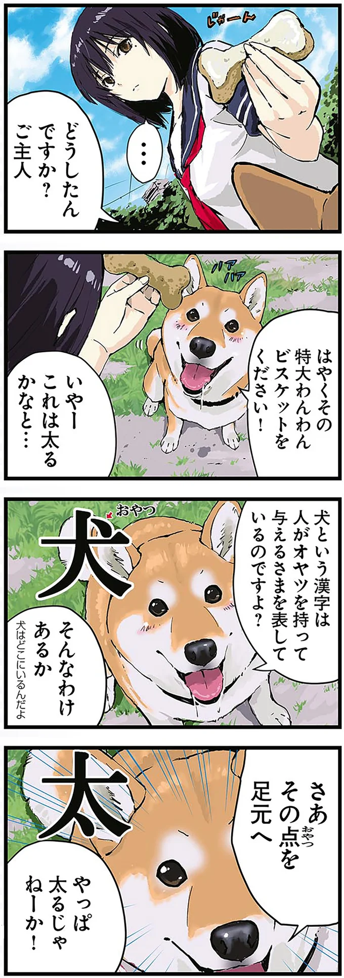 「犬」という漢字は何を表しているのか。都合がよすぎる柴犬の解説／世界の終わりに柴犬と 1.png