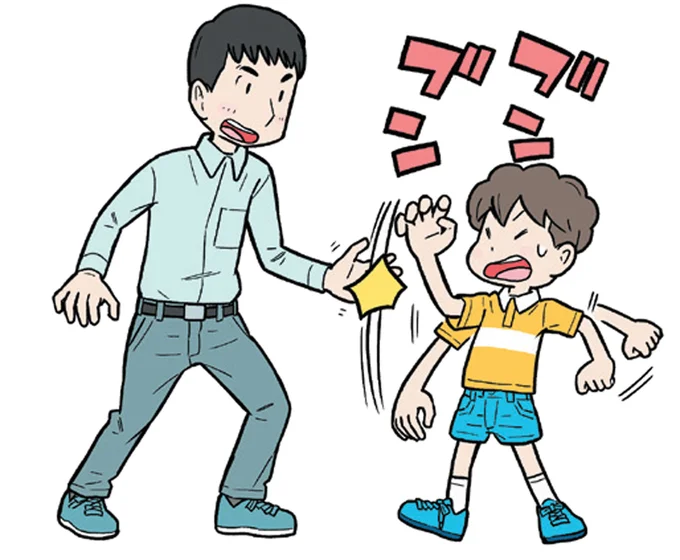 手をブンブン、足をバタバタ。子どもたちに教えておきたい身を守る方法／まんがでわかる！ 子ども防犯性教育 07-01.png