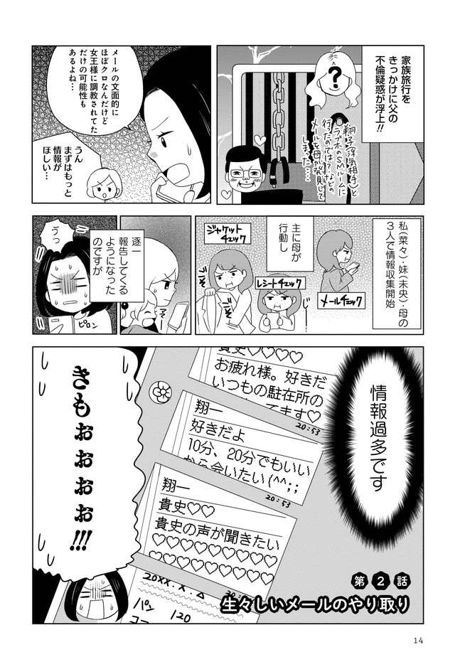 浮気相手と父の「生々しいメール」...母の執念で愛人を特定！／熟年