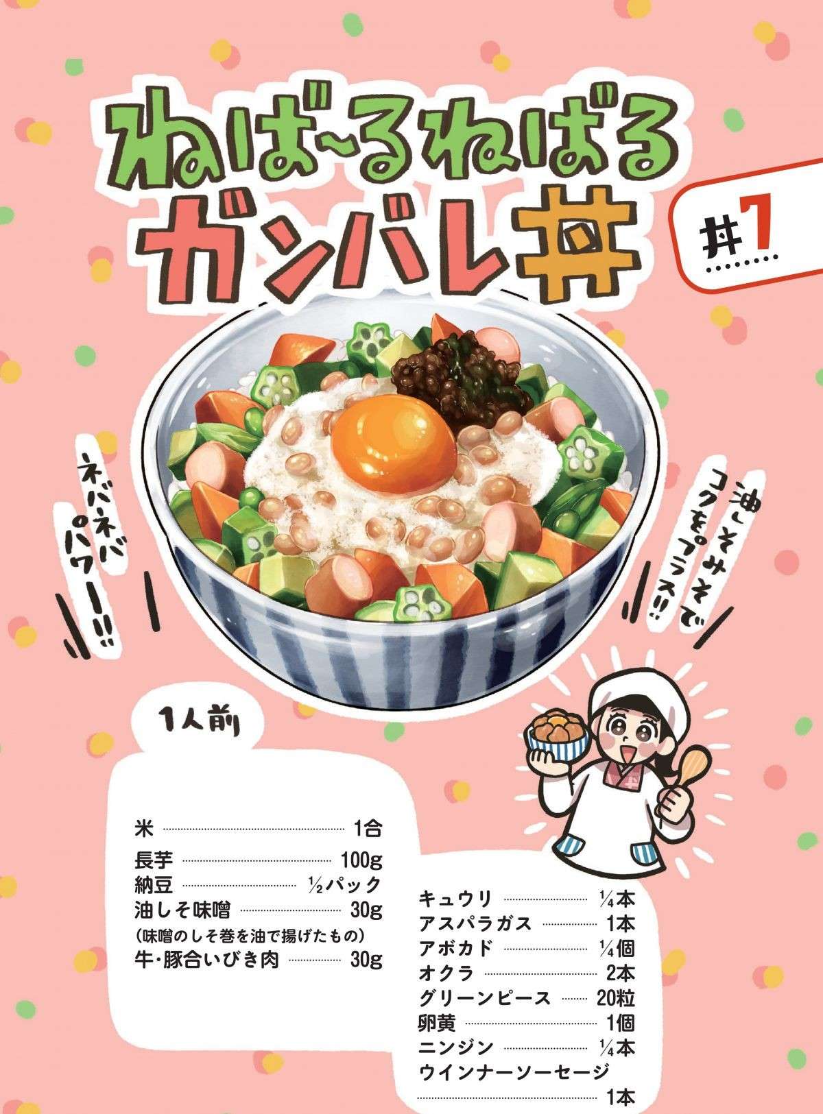 長芋、納豆、オクラ...ネバネバ食材が集結！福島「ねば～るねばるガンバレ丼」／みんなのどんぶり食堂 1.jpg