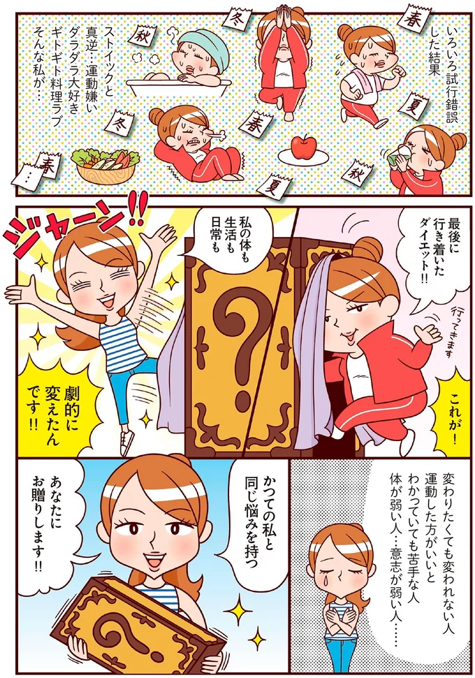 あだ名は「力士」。太るスパイラルに陥っていた私が痩せると決心したワケ／最強ずぼら女子が成功した唯一のダイエット 01-06.png