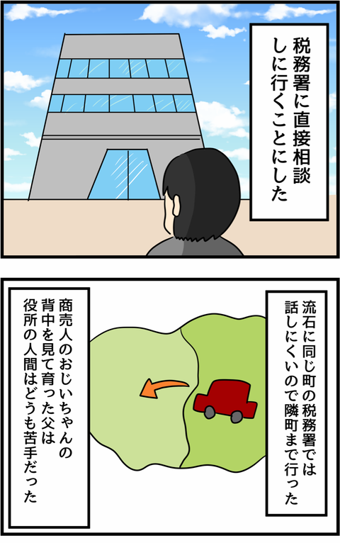 「税金がかからない方法」を税務署で聞く!?  父の「借金完済」手段／人間まお『父の1億円借金返済記』 父の１億円借金返済記11-3.png