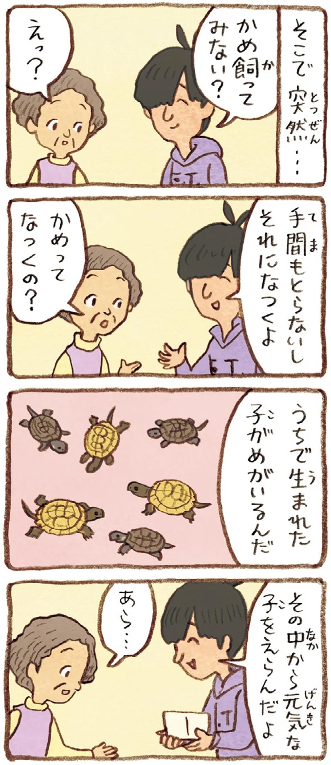 おばあちゃんとかめ 何げに楽しい2匹とのくらし 05-03.webp