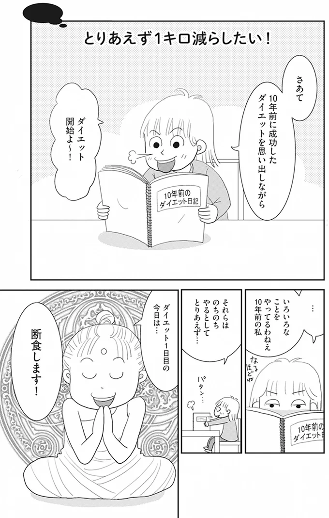 とりあえず1キロ減らしたい！ ダイエット初日にやったこと／空気でも太るお年頃の私が 15キロ痩せるまで 13605632.webp