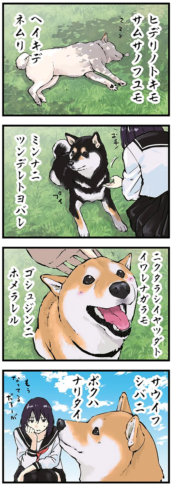 柴犬が目指す「雨ニモマケズ」。そういう柴にもうなってる？ ／世界の終わりに柴犬と 4.png