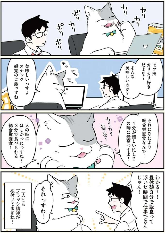 「猫缶？ カリカリ？」食の現実を受け止めきれない猫になった青年／ブラック企業の社員が猫になって人生が変わった話 black30_2.jpeg